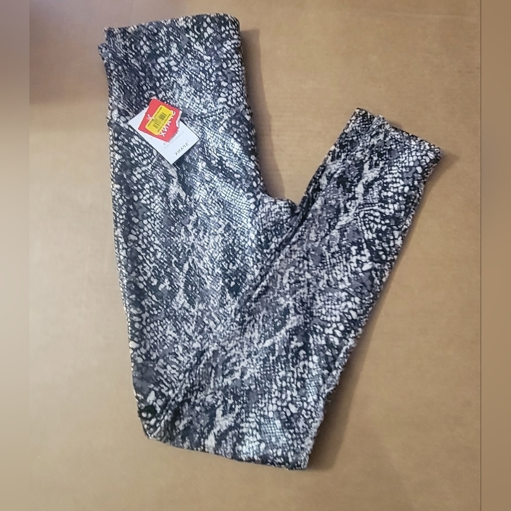 SPANX Faux Leather Snake Shine Y2K  Leggings  large - Picture 5 of 14